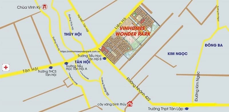 Vị trí dự án Vinhomes Đan Phượng
